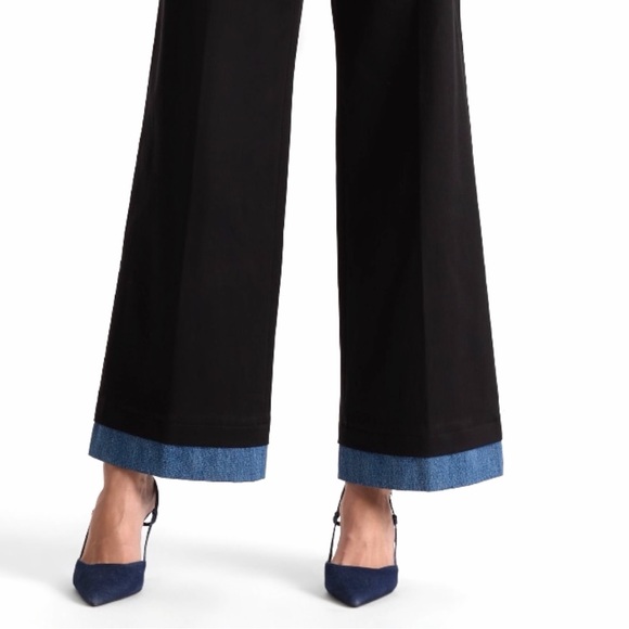Alice + Olivia Narin Nautical Inspired Cropped High Rise Wide-Leg Pants Size 2 - Picture 6 of 10